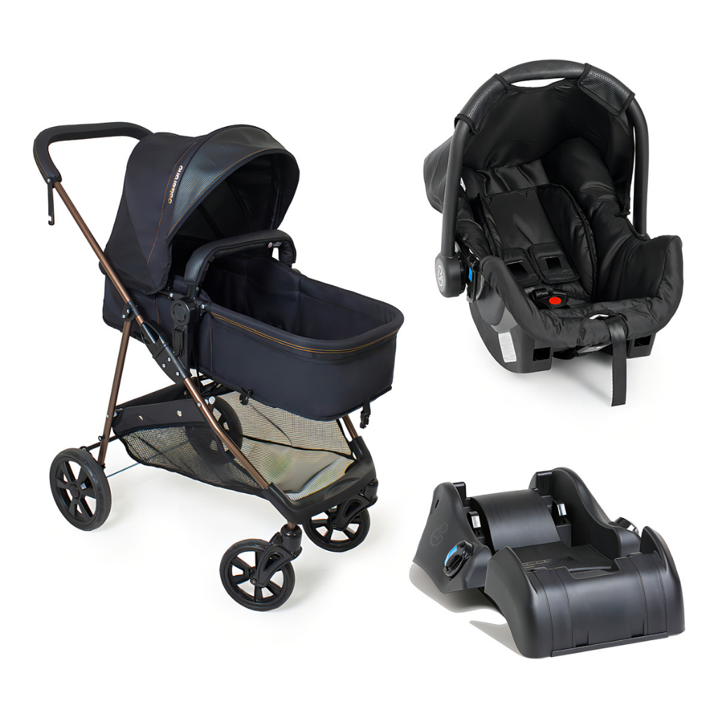 kIT Carrinho De Bebê Napoli + Bebê Conforto E Base para Carro Galzerano Oferta