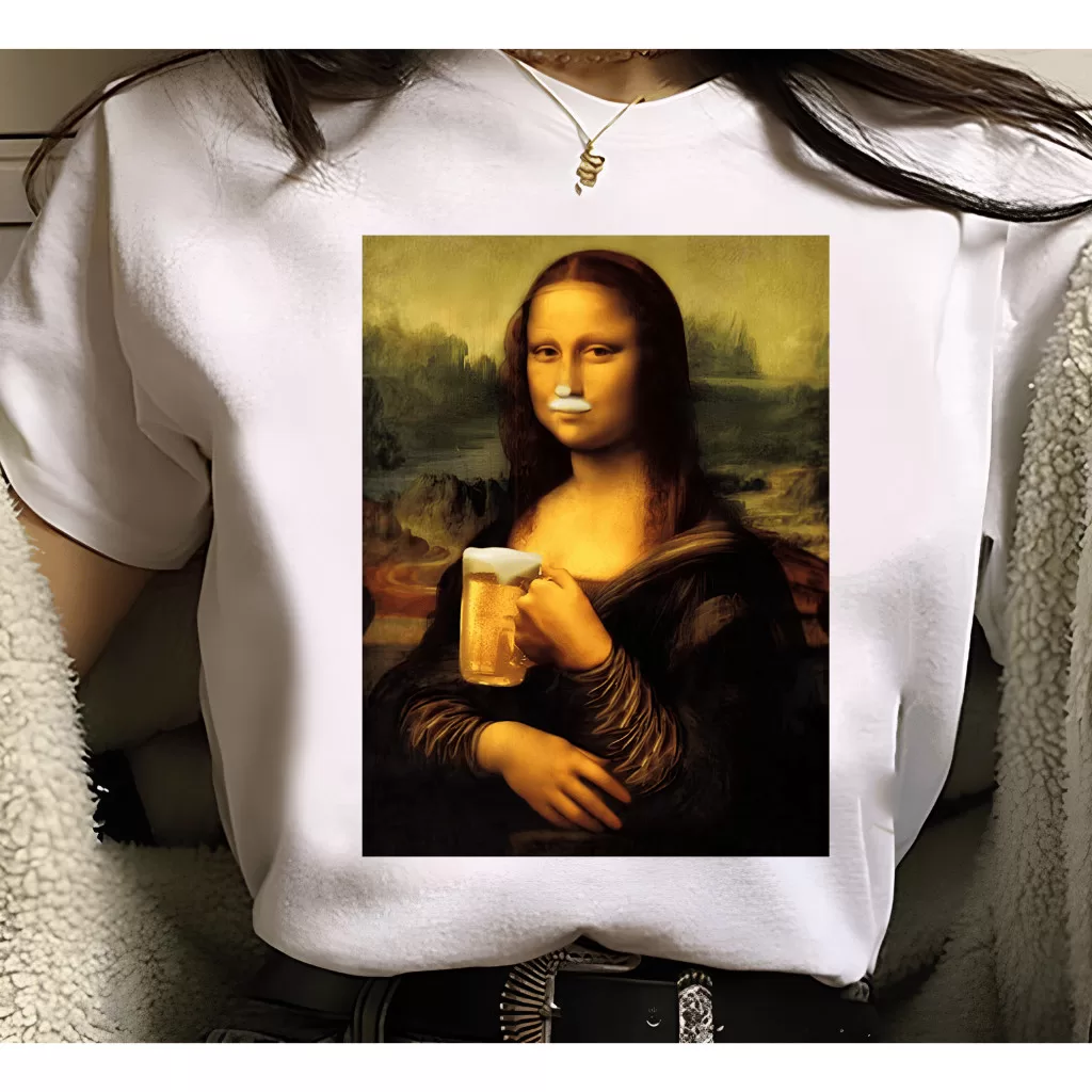 Camiseta Feminina de Humor | Monalisa Cerveja – Comédia