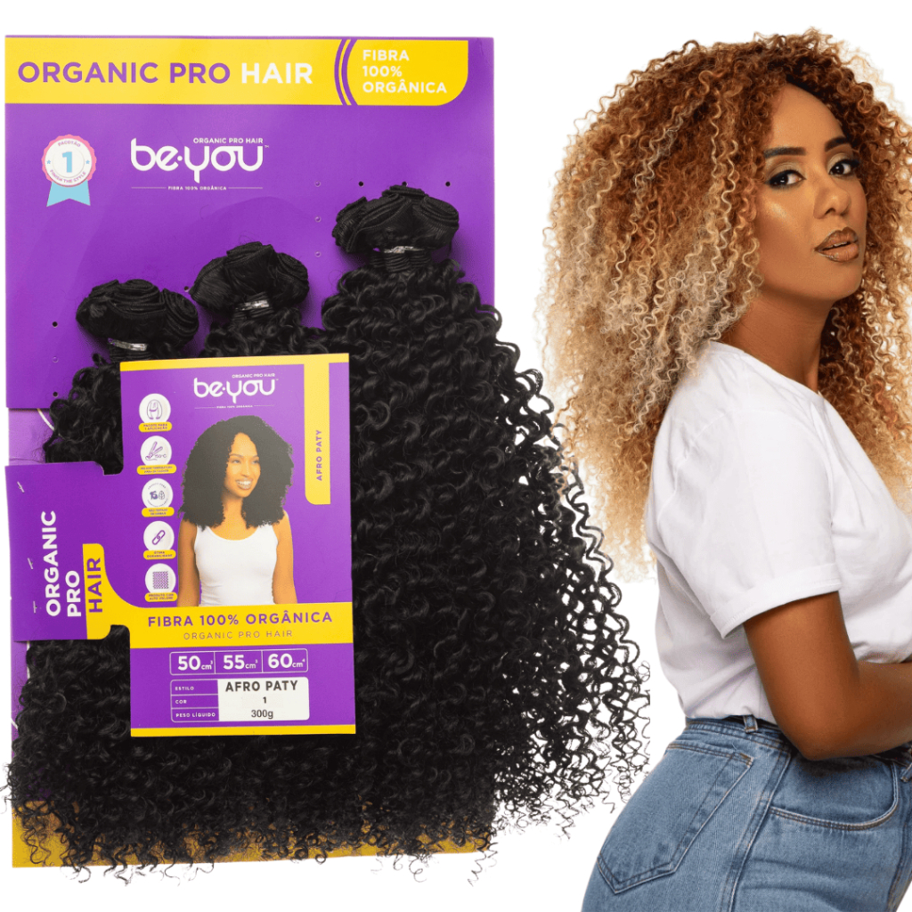 Cabelo Goivo Afro Paty Fibra De Colágeno Be You 60cm Direto de Fábrica