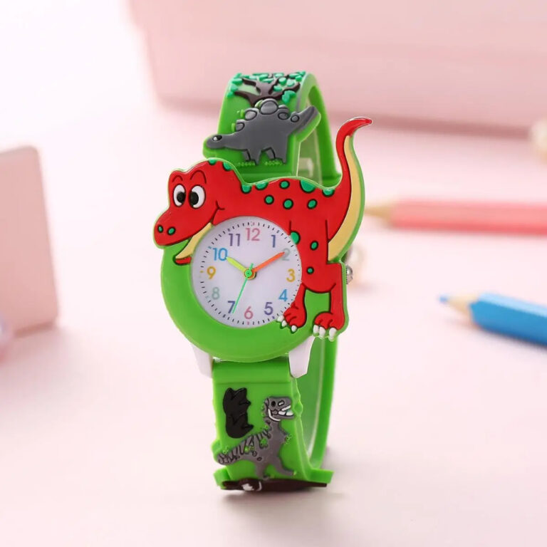 Relógio Infantil 3D de Dinossauro  Diversão e Es
