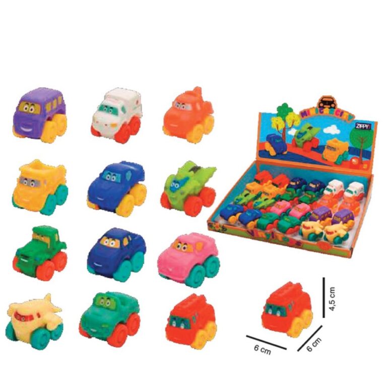 ZIPPY – CARRINHO VINIL RODA LIVRE JG C/ 24 U