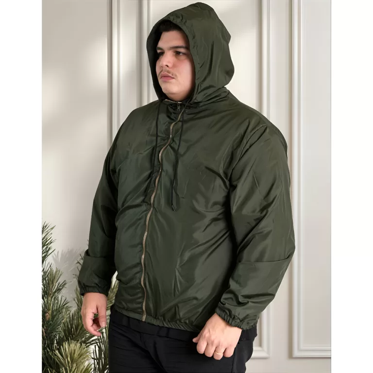 Corta Vento Plus Size Forrado Térmico Básico Rep