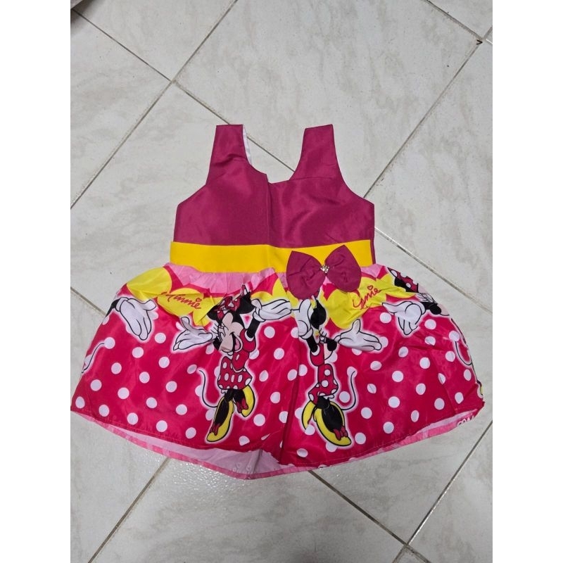 vestido tematico minie pink veste até 18 meses