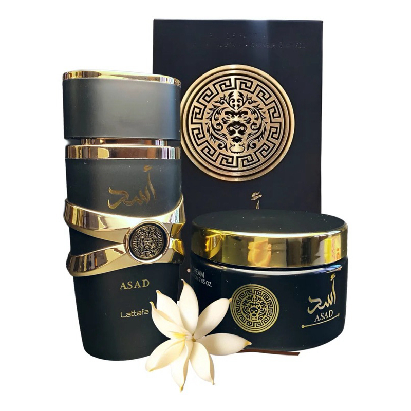Kit Perfume Asad Lattafa Com Creme Hidratante Asad Isabelle La Belle