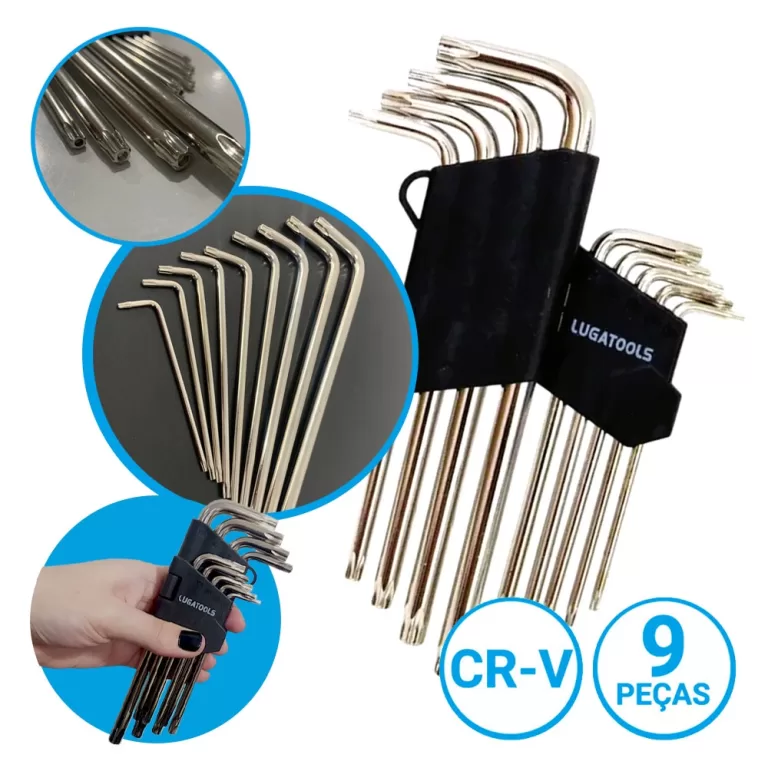 Jogo Chaves Torx Longa L Profissional Tork Torque 