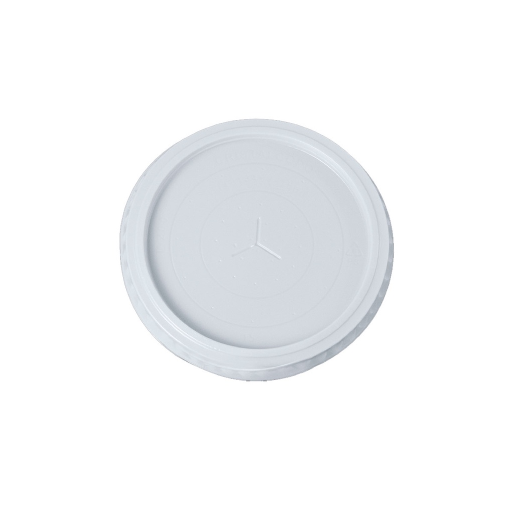 Tampa Pote PS Sem Furo 200/250ml Branca Cristalcopos 50und
