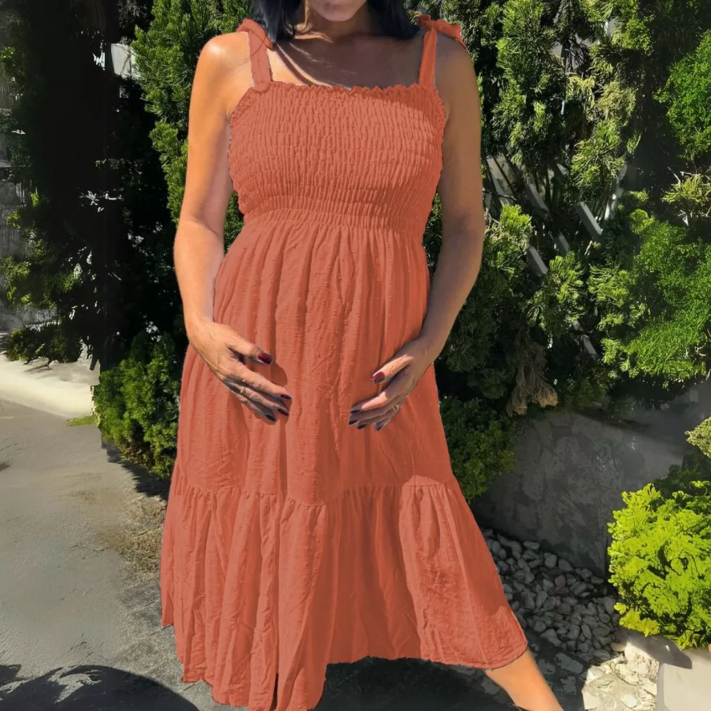 Vestido Para Gestante Grávidas E Amamentação Promoção Verão Ano Novo