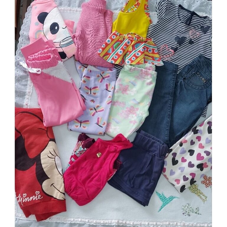 Lote 13 peças roupa  menina  tamanho 4 (Desapego)