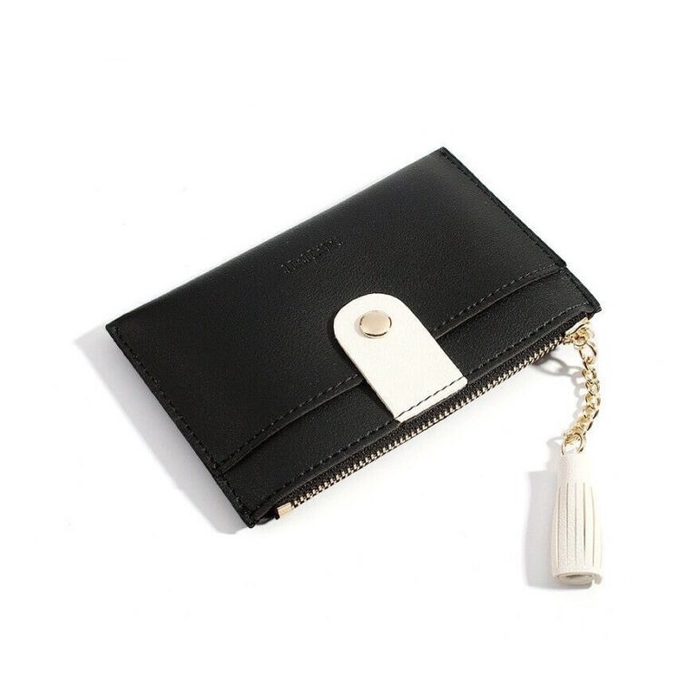 Carteira Feminina Porta-cartao Slim Com Ziper E Ch
