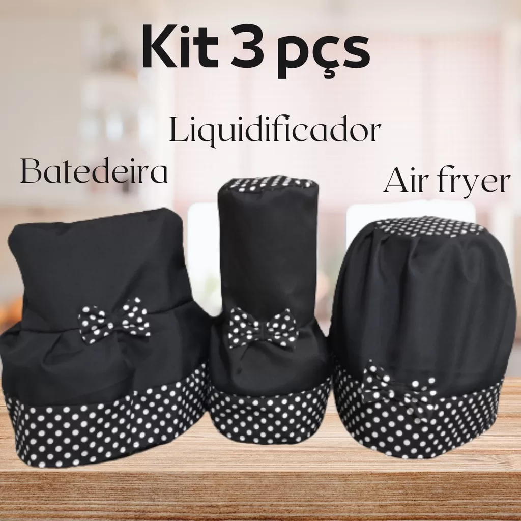 Capa para Fritadeira air fryer + liquidificador + batedeira