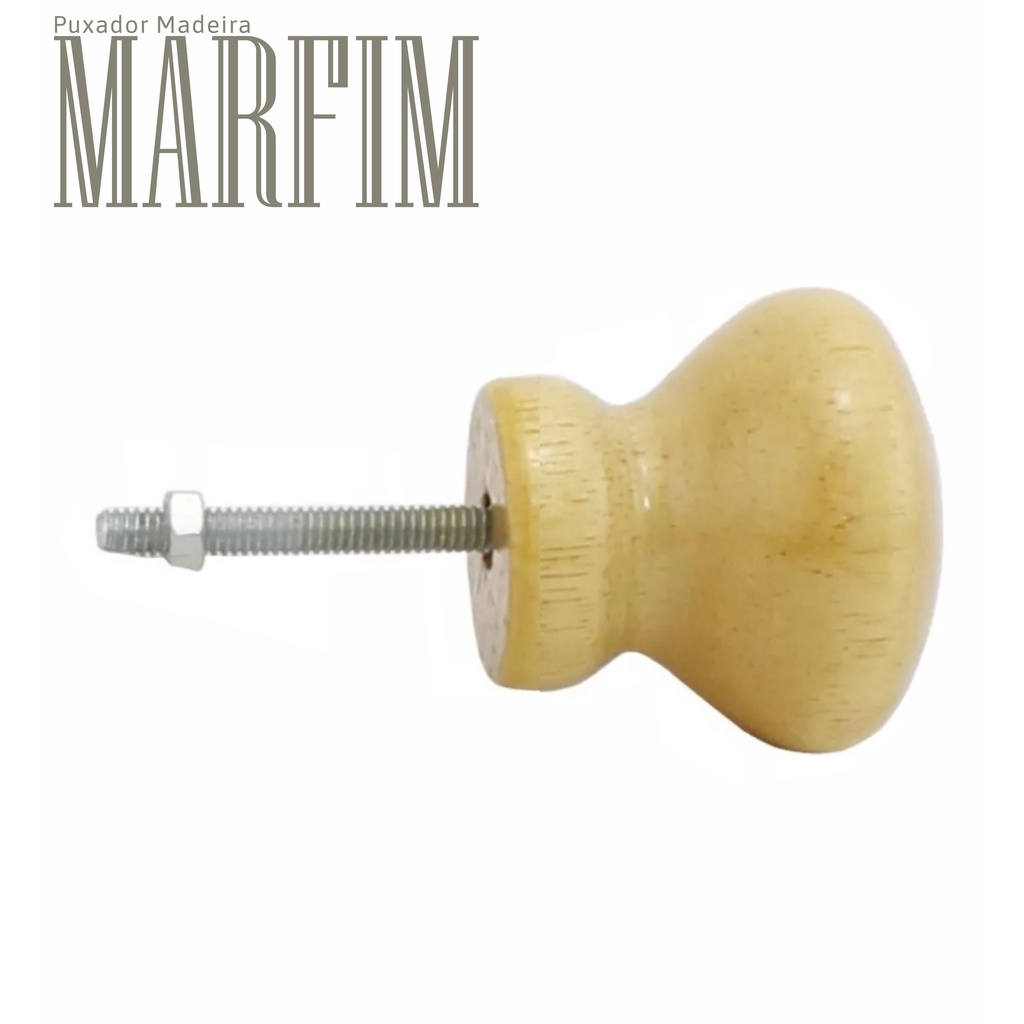 Puxador De Madeira Móveis Rústicos Gaveta E Porta Marfim