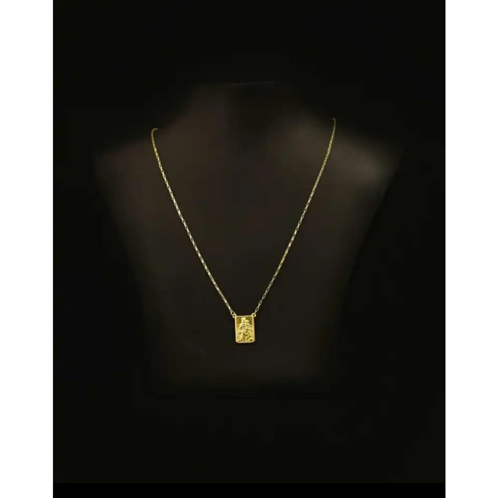 Escapulário Correntinha Cruz Masculina prateado e dourado Premium