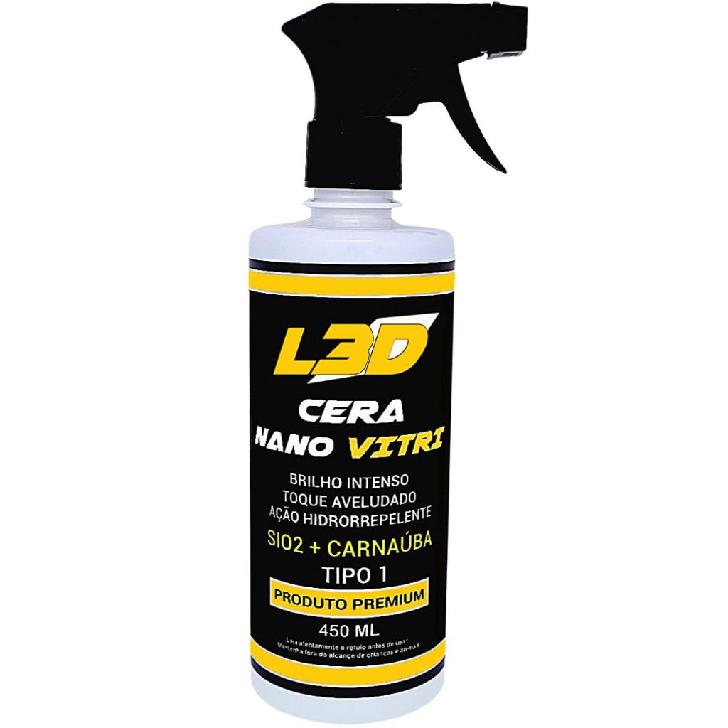 Cera Automotiva L3D Brilho Intenso e Proteção Facil Aplicação