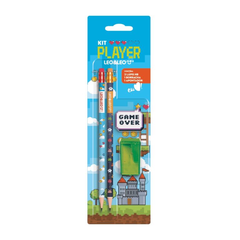 Kit Lápis Hb Player 4 Itens LeoEleo