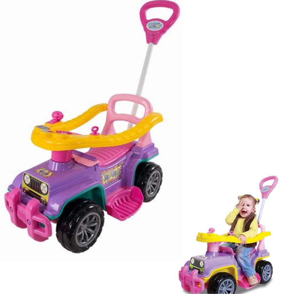 Carrinho De Passeio Infantil Com Empurrador Jip Jip Menina