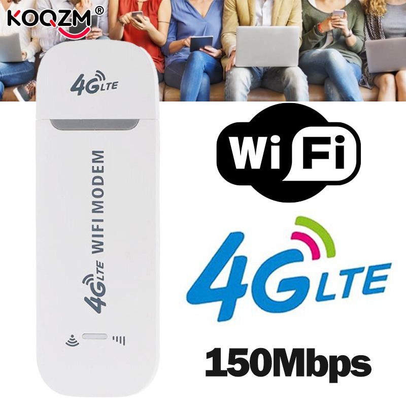 Modem WiFi 4G LTE Dongle 150Mbps USB Adaptador De Roteador Sem Fio Cartão Sim