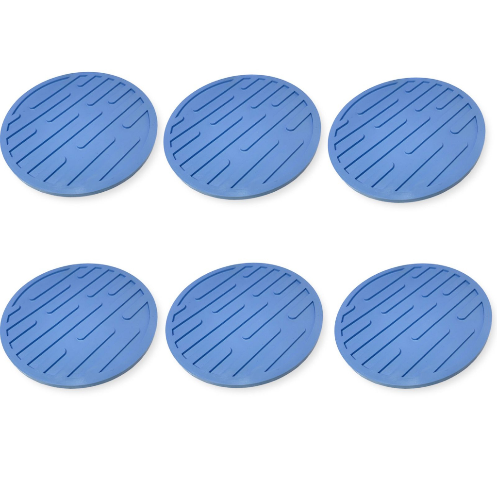 Bolacha Suporte para Copos de Borracha 6 unidades Cores Diversas