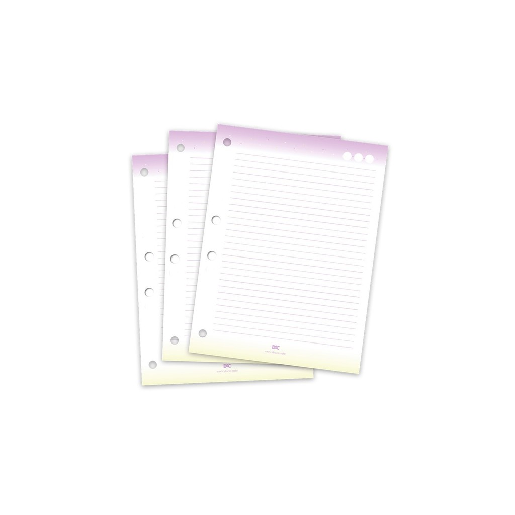 Refil De Folhas Rosa e Verde P/fichário Pequeno – Dac