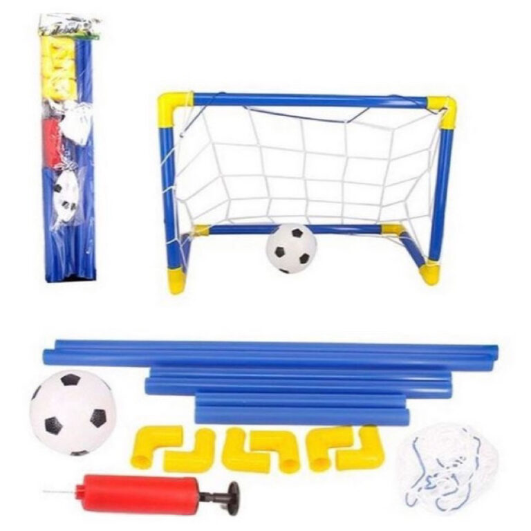 Mini Trave com Rede + Bola + Bomba de Encher / 01u