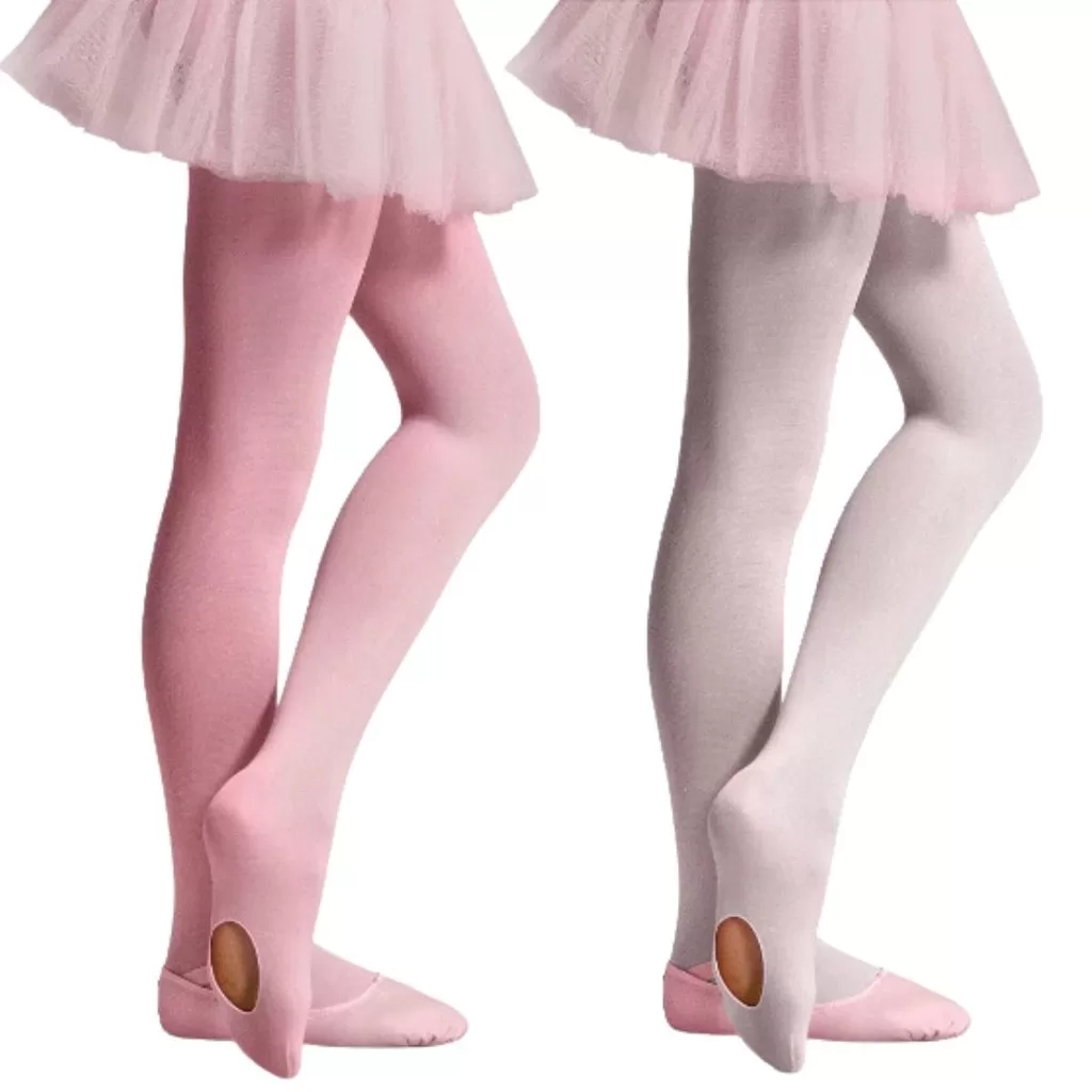 Kit 3 Meia Calça Infantil Conversível Ballet Clássico Fio 40 Opaca Fina Dança Selene