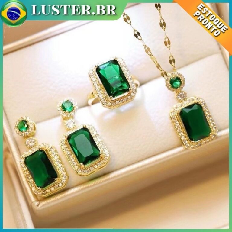 Conjunto De Joias Estilo Americano Europeu Brinco 