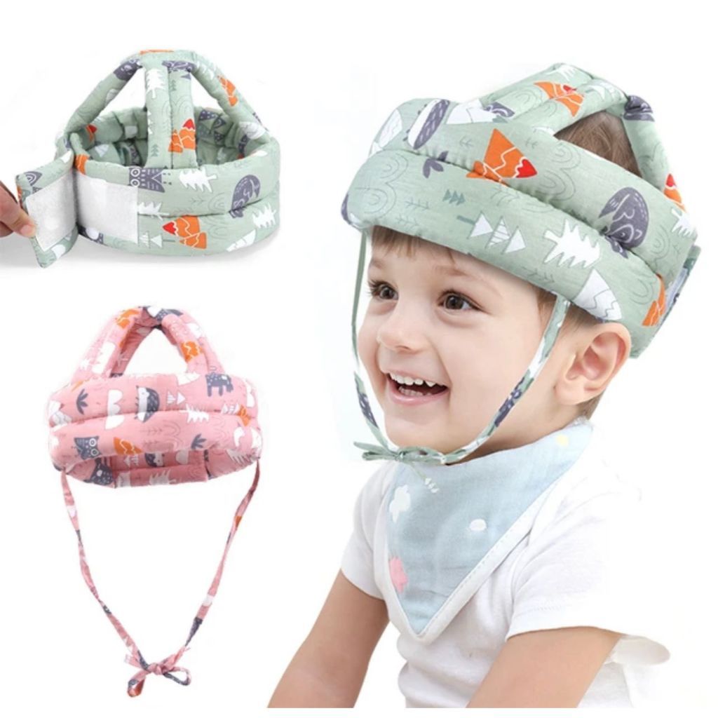 Chapéu De Proteção Anti-Colisão Capacete De Segurança Ajustável Para Bebês – Envio Rápido