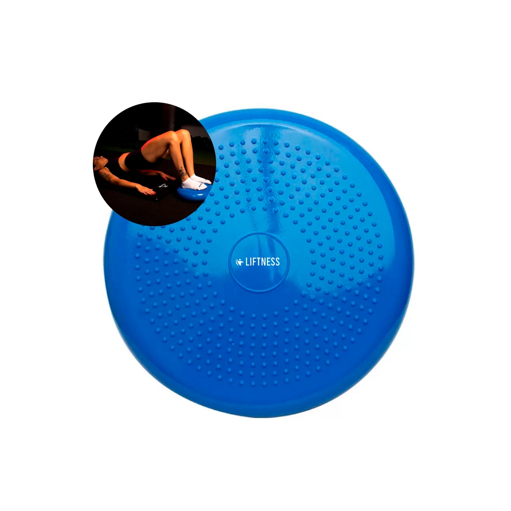 DISCO DE EQUILIBRIO INFLAVEL PARA EXERCICIOS FUNCIONAL PILATES YOGA 33CM AZUL
