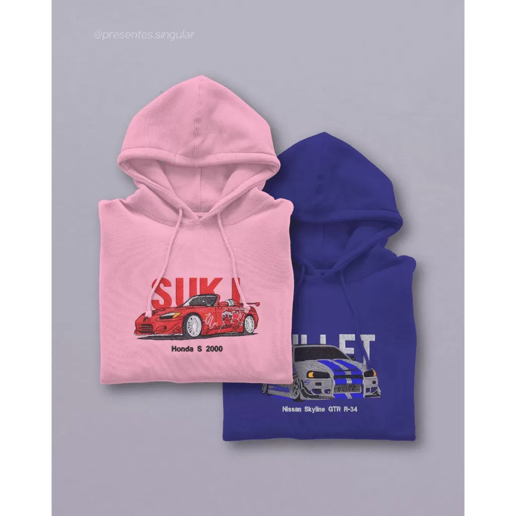 Kit Moletom para casal  – Suki e Brian (Velozes e Furiosos) – Presente personalizado namorados