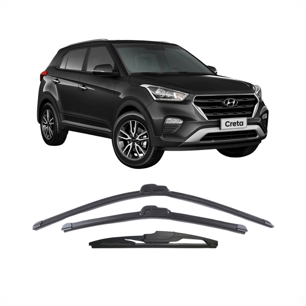 Kit 3 Palhetas CRETA 2017 2018 2019 2020 Limpador Parabrisa Dianteiro + TRASEIRA ORIGINAL ESPECÍFICO
