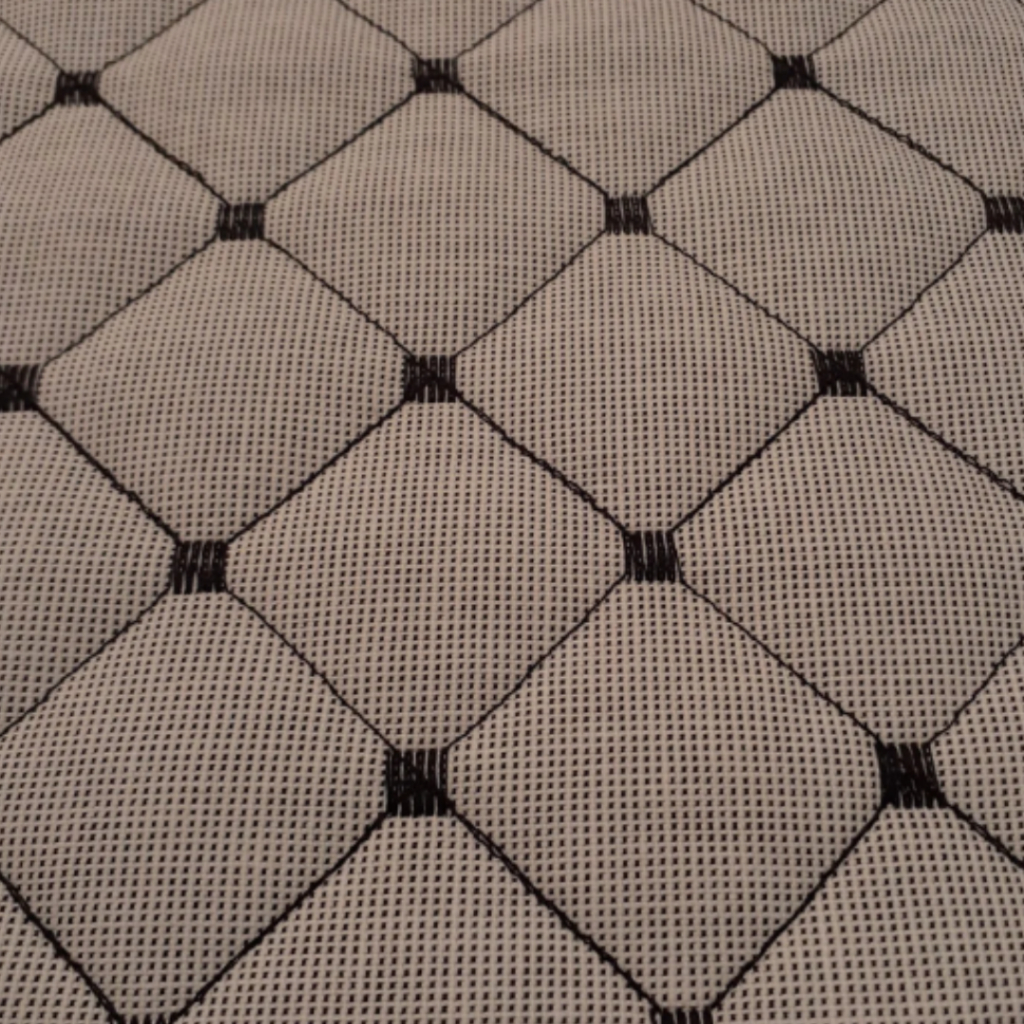 TECIDO MATELASSADO SARJA POÁ OFF WHITE- PREÇO DE 0,50 X 1,50 Aprox.