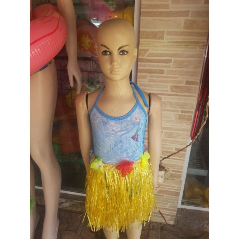 Carnaval saia infantil amarelo