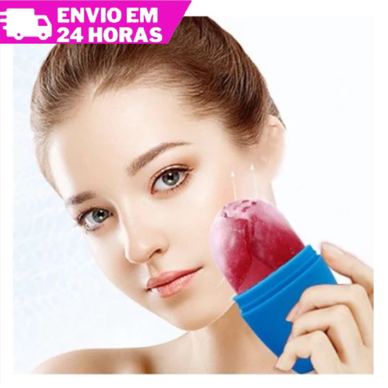 Rolo Facial de Gelo Reutilizável Alívio de Inchaço, Melhora o Brilho e Cuidados com a Pele Ice Rolo
