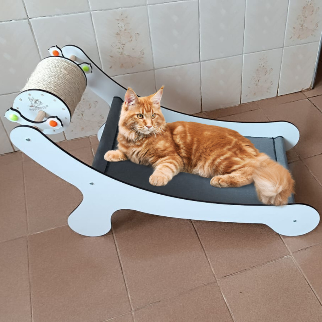 Cama berço pet caminha gatos com arranhador ebrinquedo pets berço para gato rede balanço playground