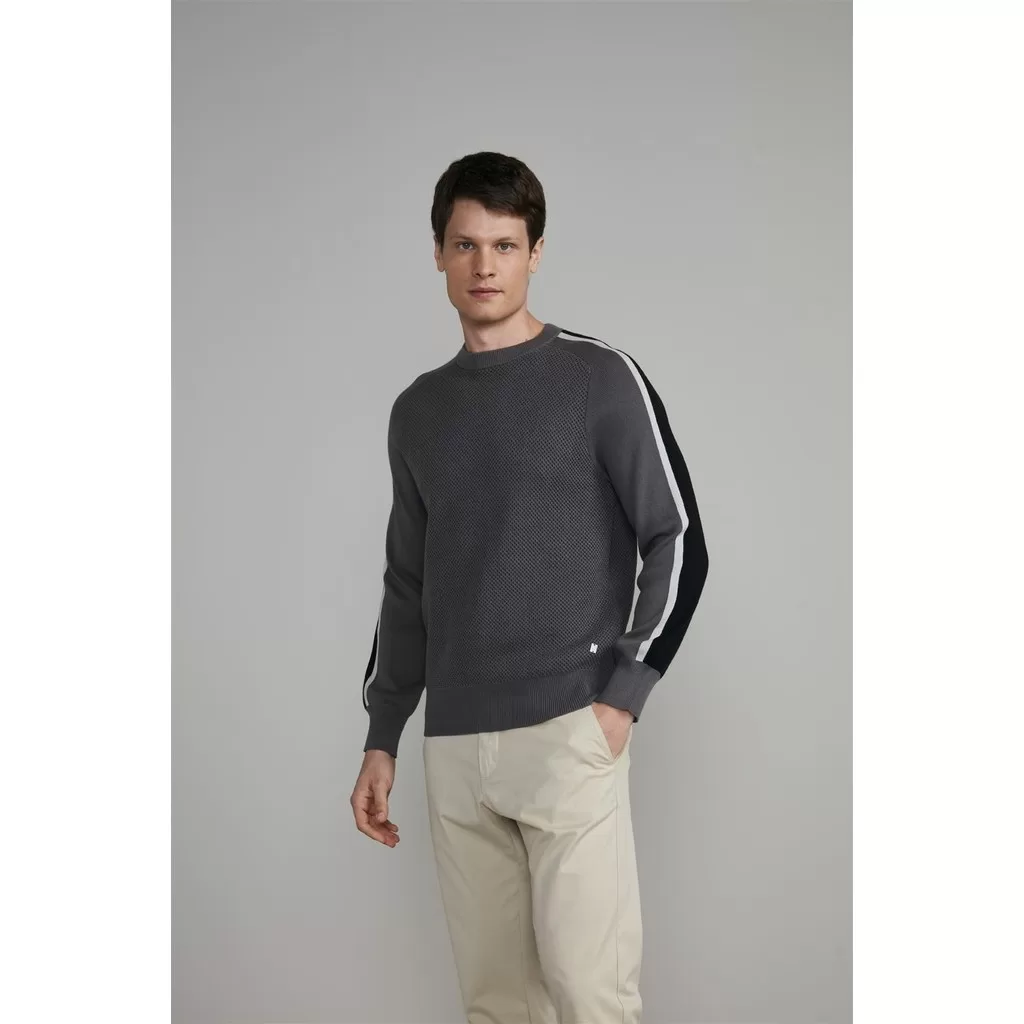 Tricot Gola Careca – Cinza