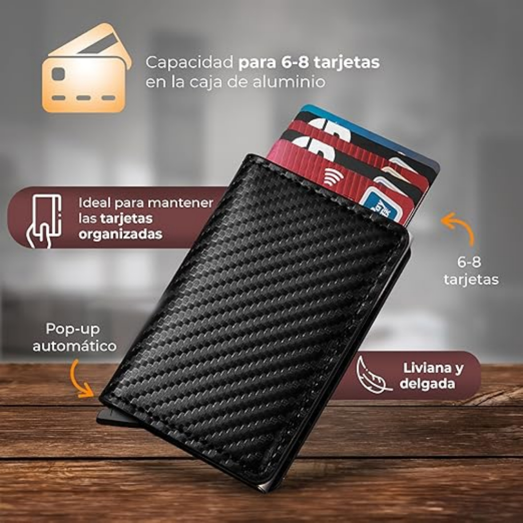 Carteira Porta Cartao Masculino Antifurto Protecao Rfid Feminino Couro Ecológico Masculina