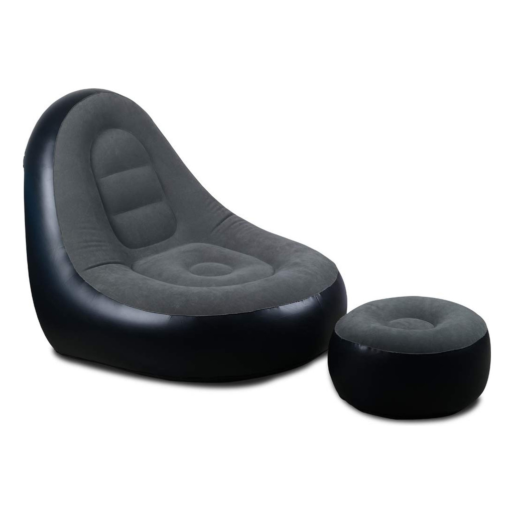 Sofá Inflável Luxo Casa Jardim Portátil Puf Poltrona Bomba