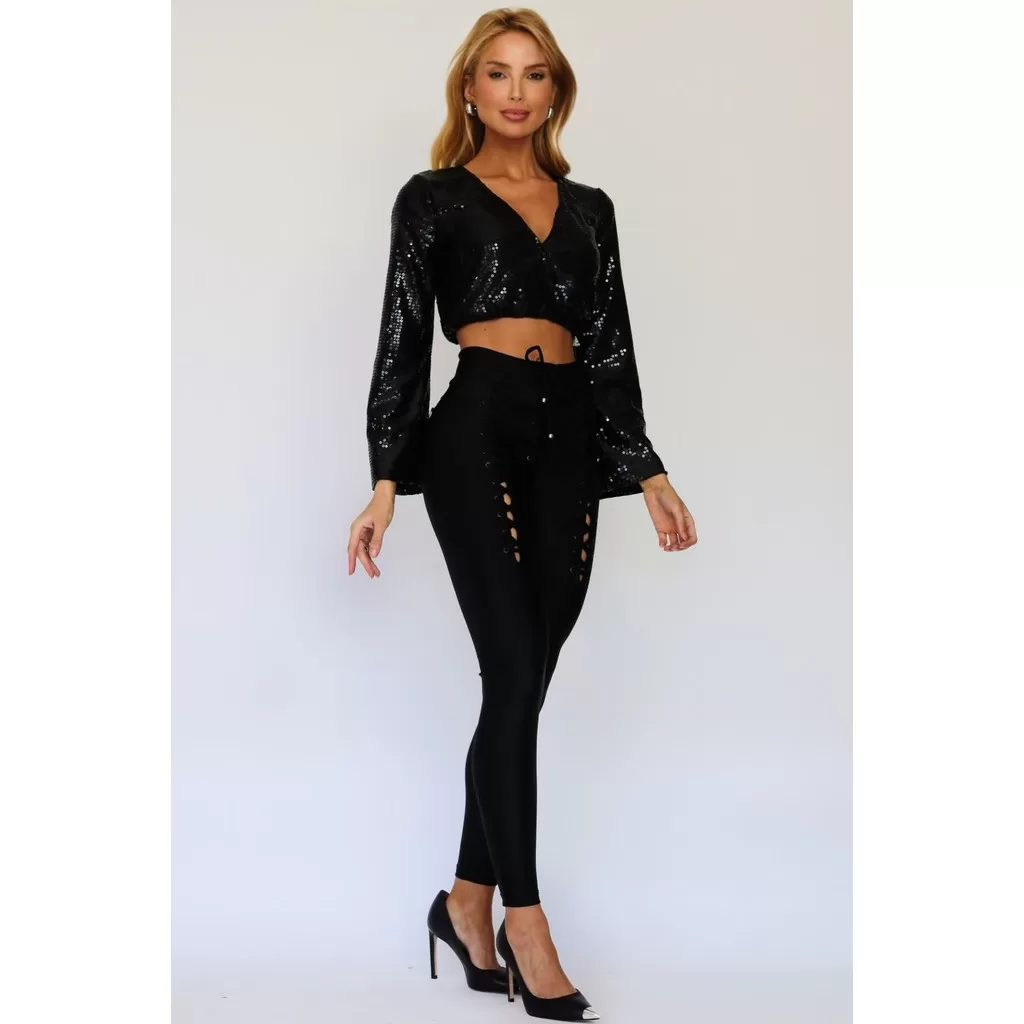 Calça Feminina Up Glam Skinny Lisa Planet Girls Preto