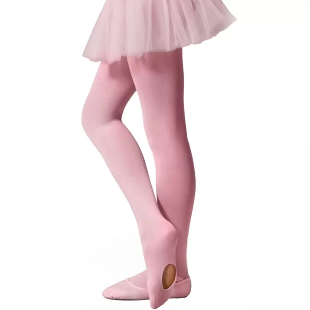 Kit 2 Meias Calças Infantil Fio 40 Conversivel Selene Ballet