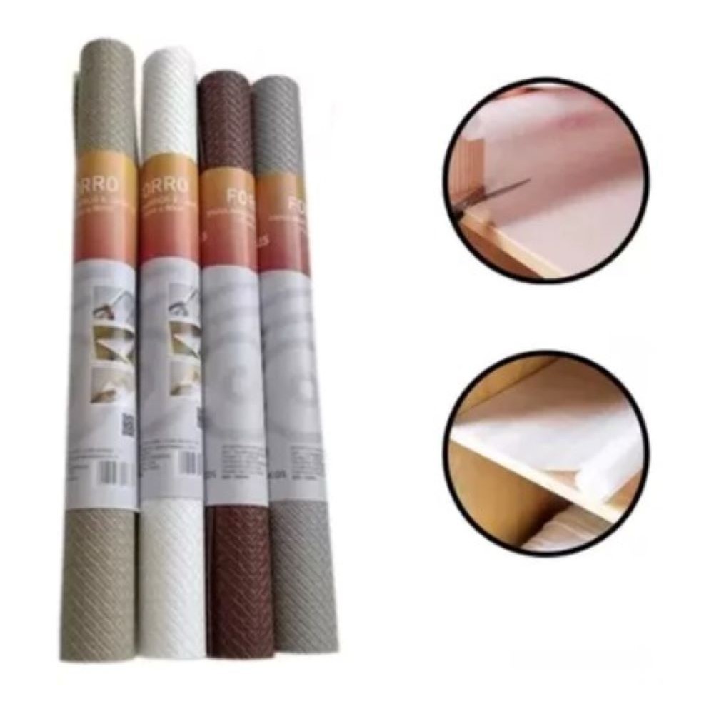 kit c/ 2 Forro 90x30cm anti bactéria para armários e gavetas proteção e higiene para sua casa (Marro