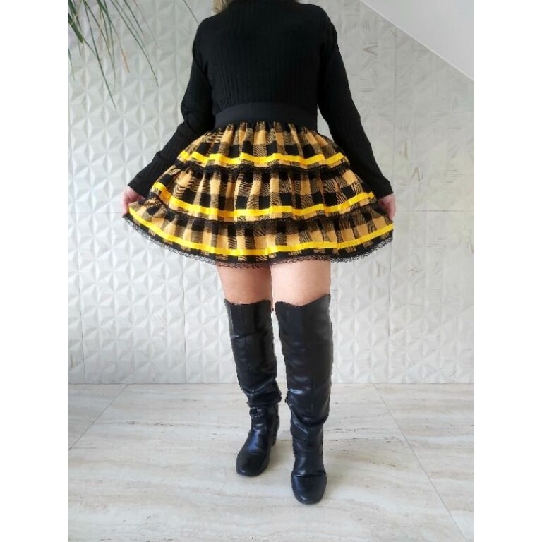 Saia caipira xadrez flanelada ideal para festa jun