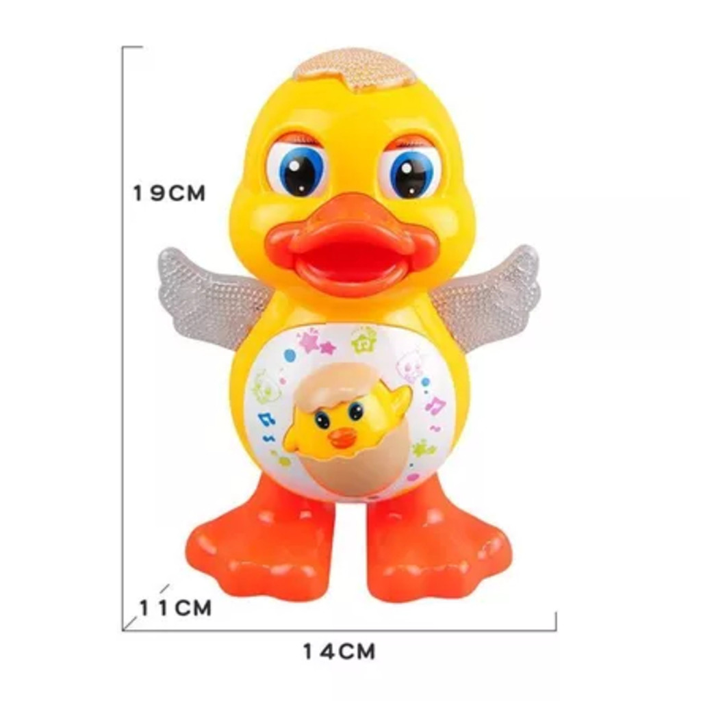 Brinquedo Pato Patinho Dançante Musical Dança, Anda, Mexe, com Luz E Som