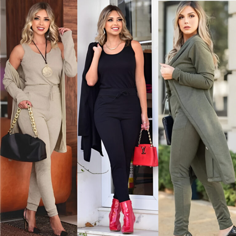 Conjunto 3 Peças Lanzinha regata quimono Com Cal