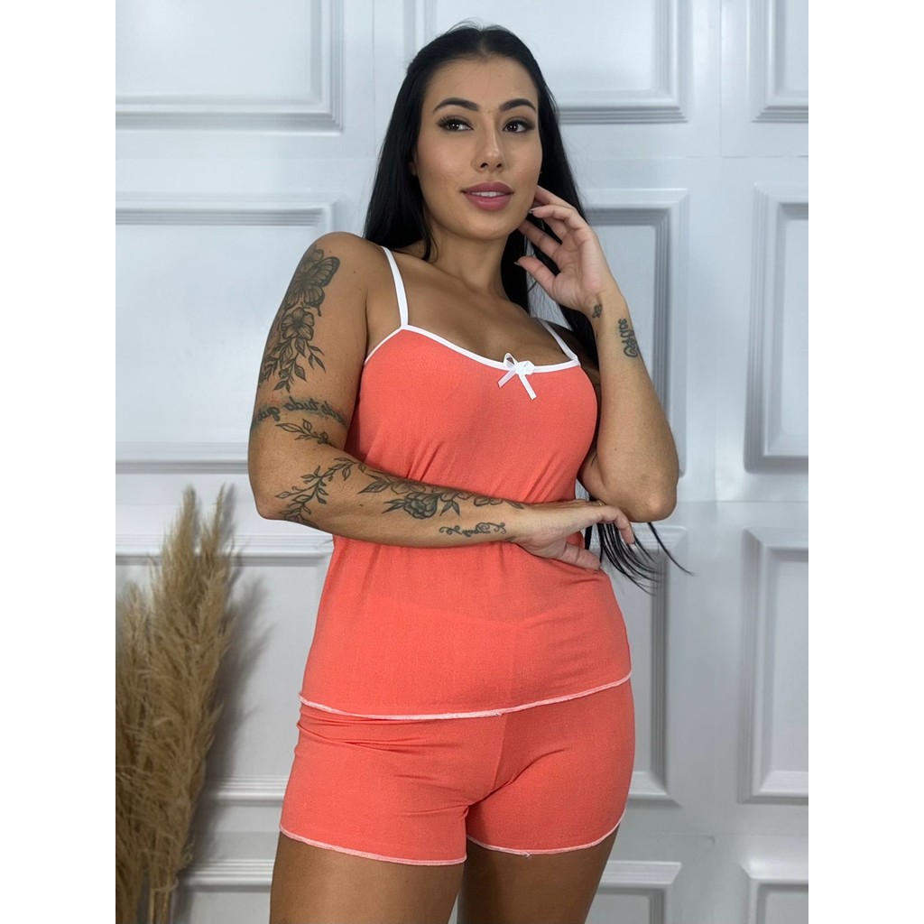 Kit 2 pijamas baby dool  JADE SORTIDOS micro short dool LISO e ESTAMPADO