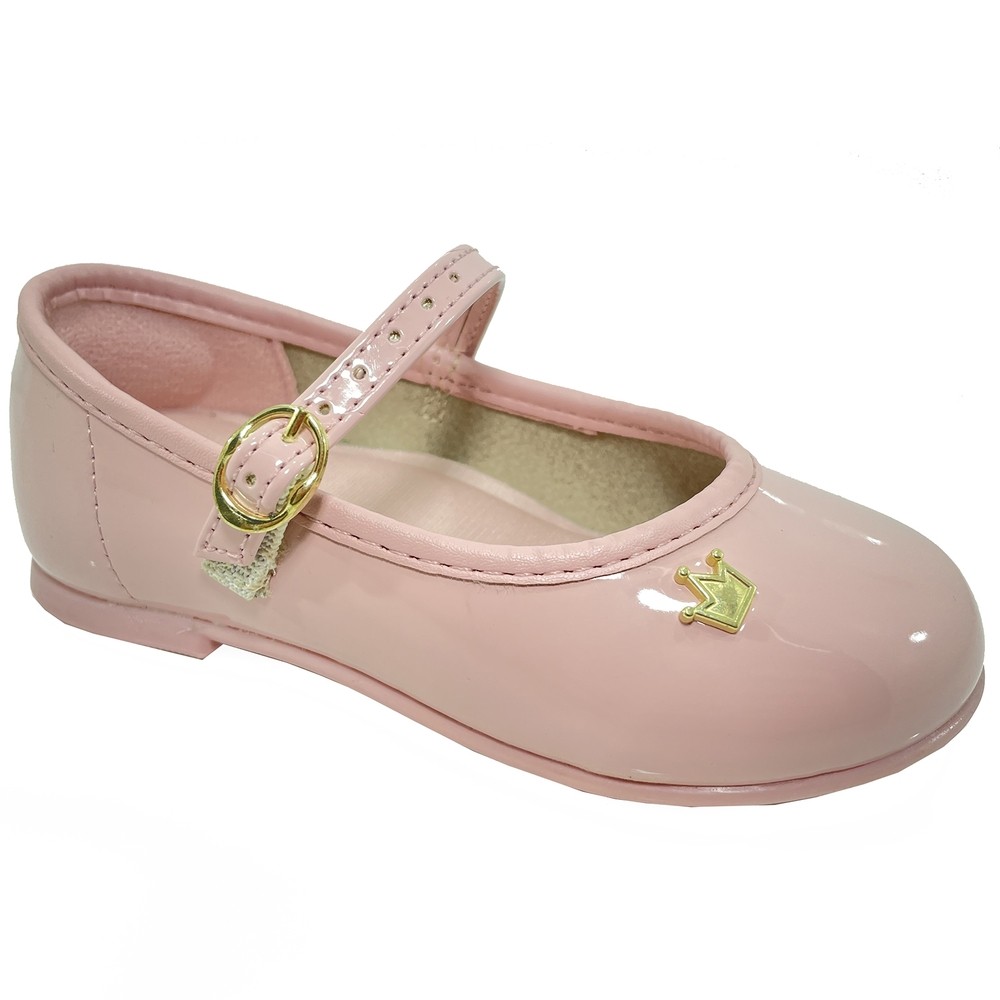 Sapatilha Boneca Molekinha Coroa Verniz