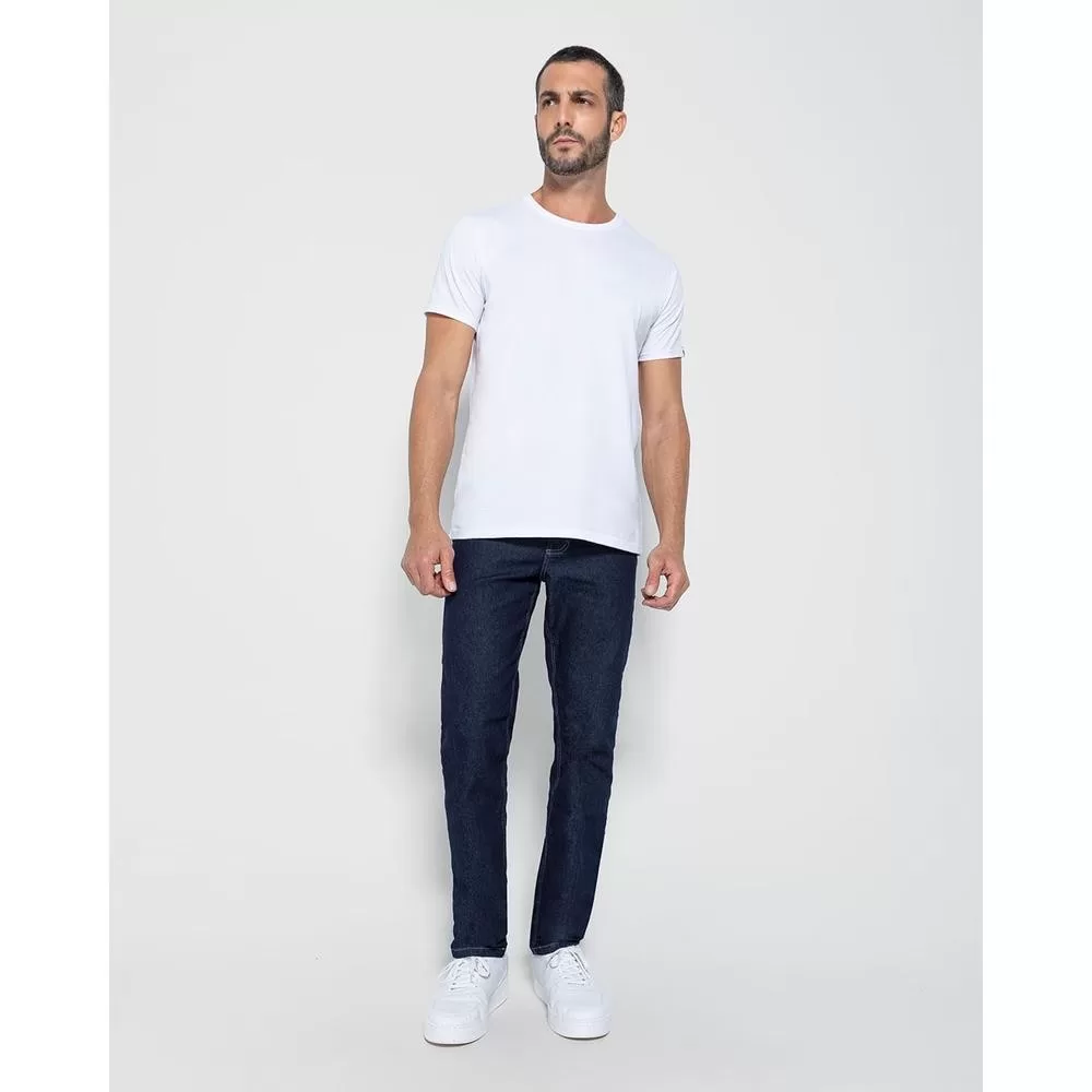 Calça Slim Masculina Em Jeans Com Elastano – ENFIM
