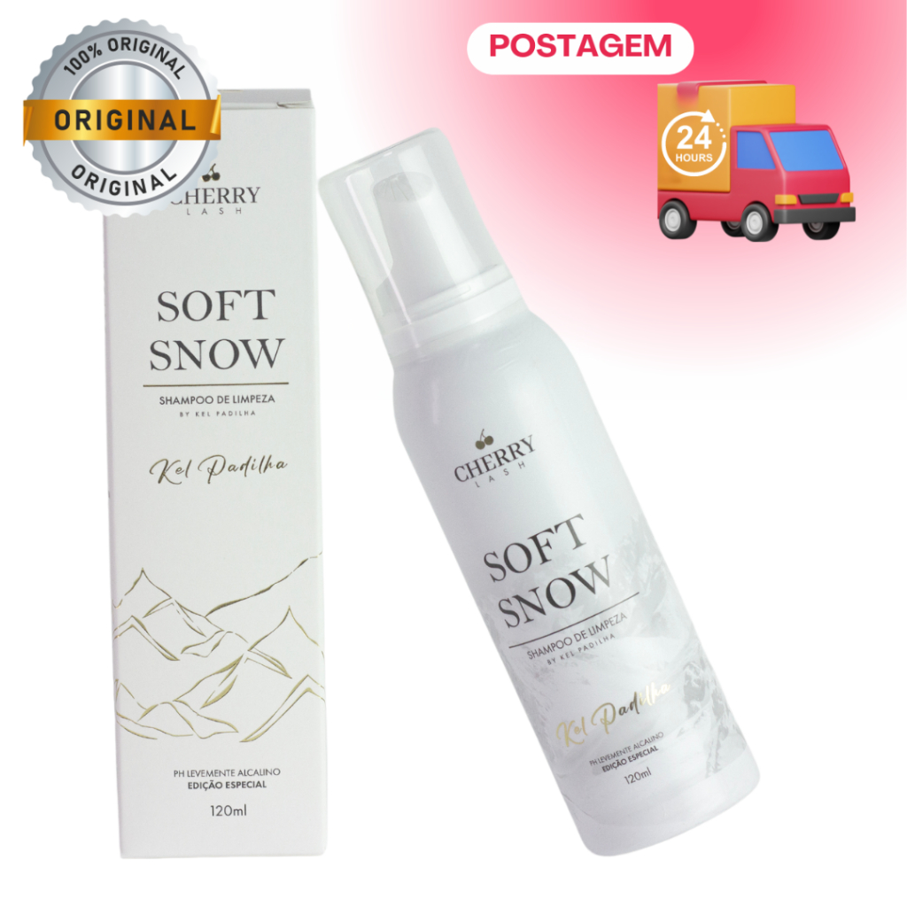 Cherry Espuma de Limpeza Cherry Lash Soft Snow Shampoo Mousse Limpeza para extensão de Cílios 120ML