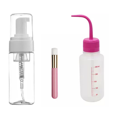 Kit Frasco Pump E Pincel Pisseta Limpeza Higieniza