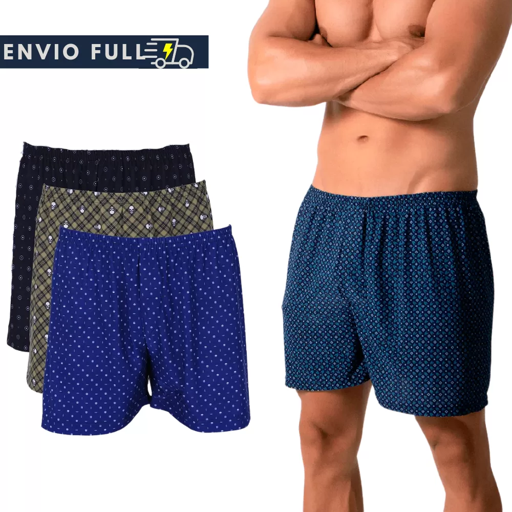 KIT 3 Samba Canção Masculino Adulto Pijama Traje de dormir Liganete Malha Fria Conforto Premium