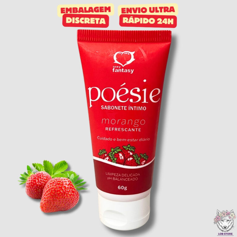 Sabonete Intimo Feminino Casal Morango Poésie 60g
