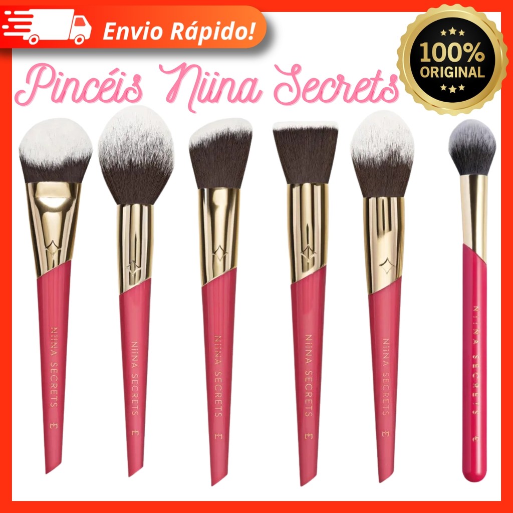 Pincel Niina Secrets Eudora – Multifuncional, Base, Pó, Blush, Contorno, Iluminador – 100% Original